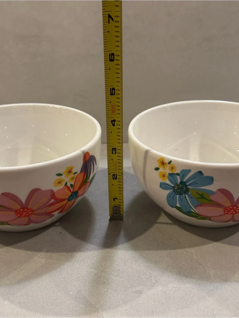 Set of 2 Royal Norfolk Colorful Daisy Cereal Bowls Spring Fling 5.5